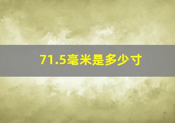 71.5毫米是多少寸