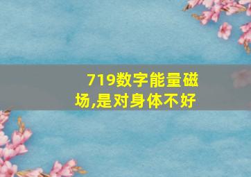 719数字能量磁场,是对身体不好