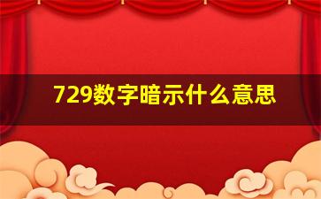 729数字暗示什么意思