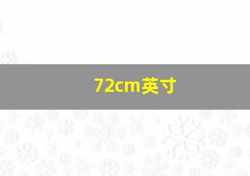 72cm英寸