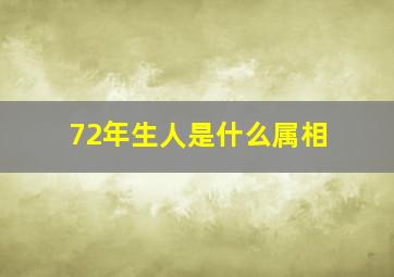 72年生人是什么属相