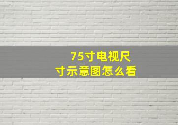 75寸电视尺寸示意图怎么看