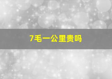 7毛一公里贵吗