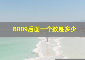 8009后面一个数是多少