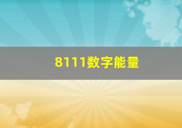 8111数字能量