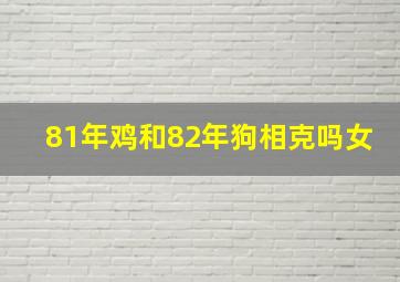 81年鸡和82年狗相克吗女