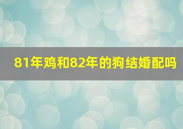 81年鸡和82年的狗结婚配吗