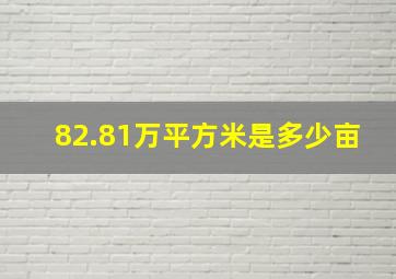 82.81万平方米是多少亩