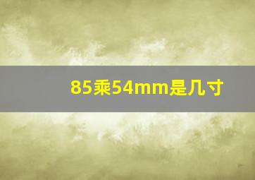 85乘54mm是几寸