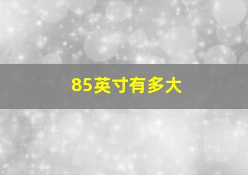 85英寸有多大