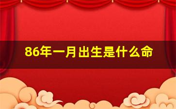 86年一月出生是什么命