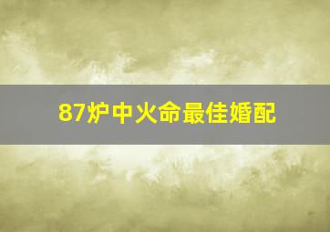 87炉中火命最佳婚配