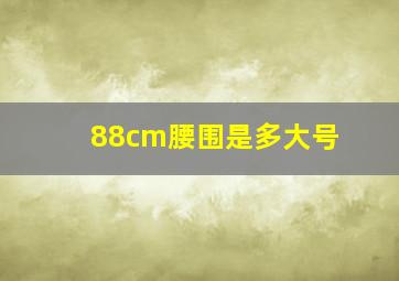 88cm腰围是多大号