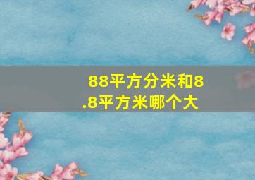 88平方分米和8.8平方米哪个大