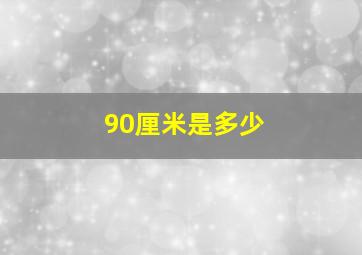 90厘米是多少