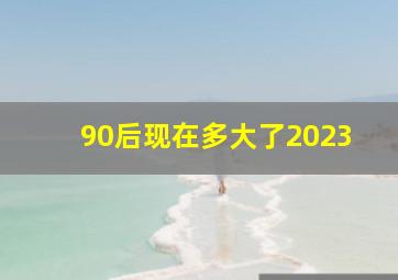 90后现在多大了2023