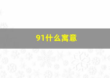 91什么寓意