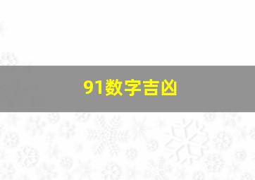 91数字吉凶