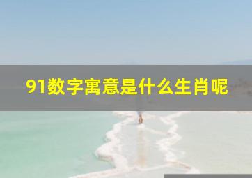 91数字寓意是什么生肖呢