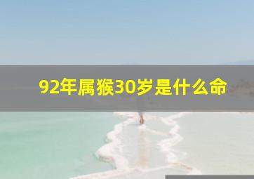 92年属猴30岁是什么命