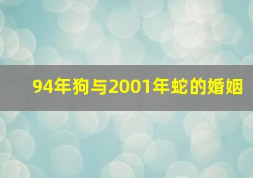 94年狗与2001年蛇的婚姻