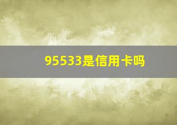 95533是信用卡吗