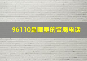 96110是哪里的警局电话