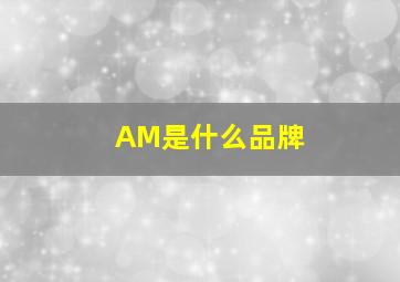 AM是什么品牌