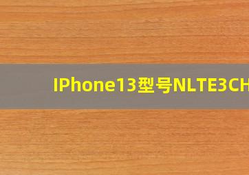 IPhone13型号NLTE3CH/A