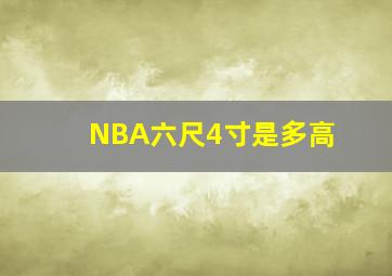 NBA六尺4寸是多高