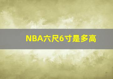 NBA六尺6寸是多高