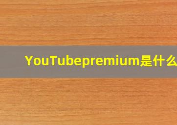 YouTubepremium是什么意思