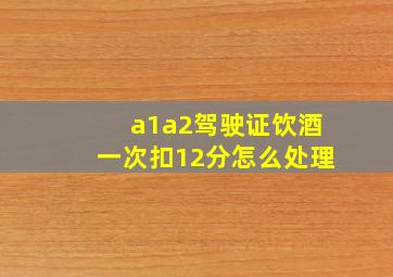 a1a2驾驶证饮酒一次扣12分怎么处理