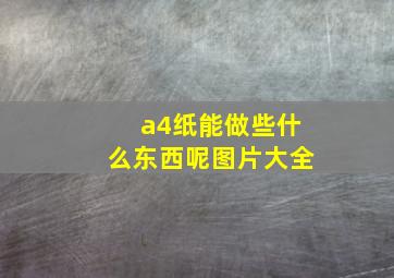 a4纸能做些什么东西呢图片大全