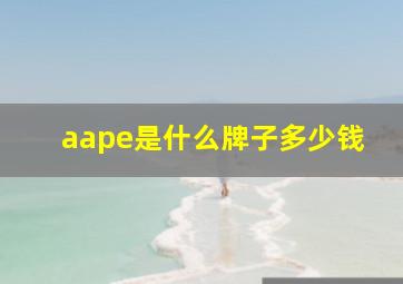 aape是什么牌子多少钱