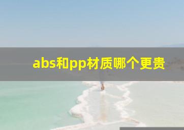 abs和pp材质哪个更贵