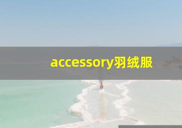 accessory羽绒服