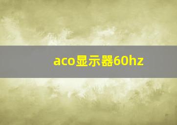 aco显示器60hz