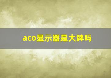 aco显示器是大牌吗