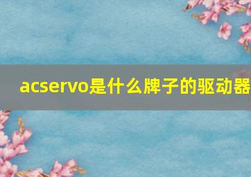 acservo是什么牌子的驱动器