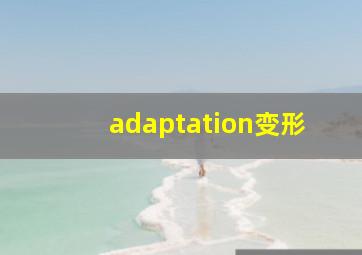 adaptation变形