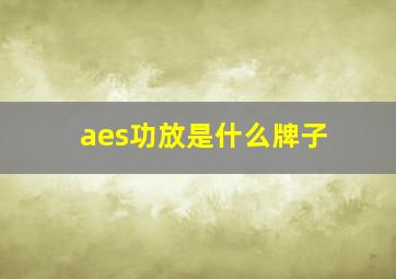 aes功放是什么牌子