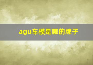 agu车模是哪的牌子