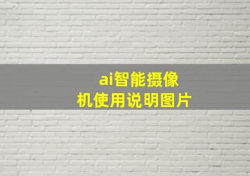 ai智能摄像机使用说明图片