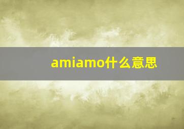 amiamo什么意思