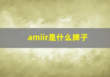 amiir是什么牌子