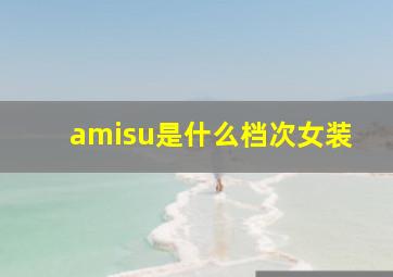 amisu是什么档次女装