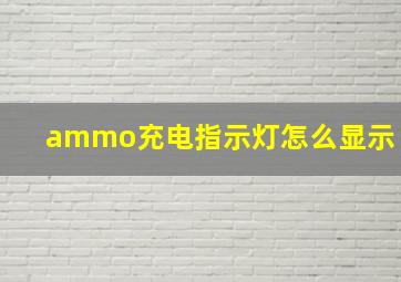 ammo充电指示灯怎么显示