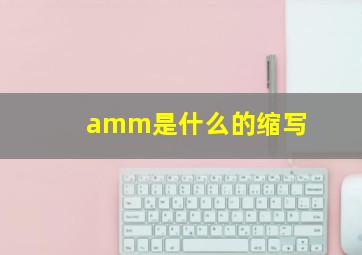 amm是什么的缩写