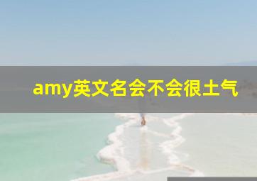 amy英文名会不会很土气